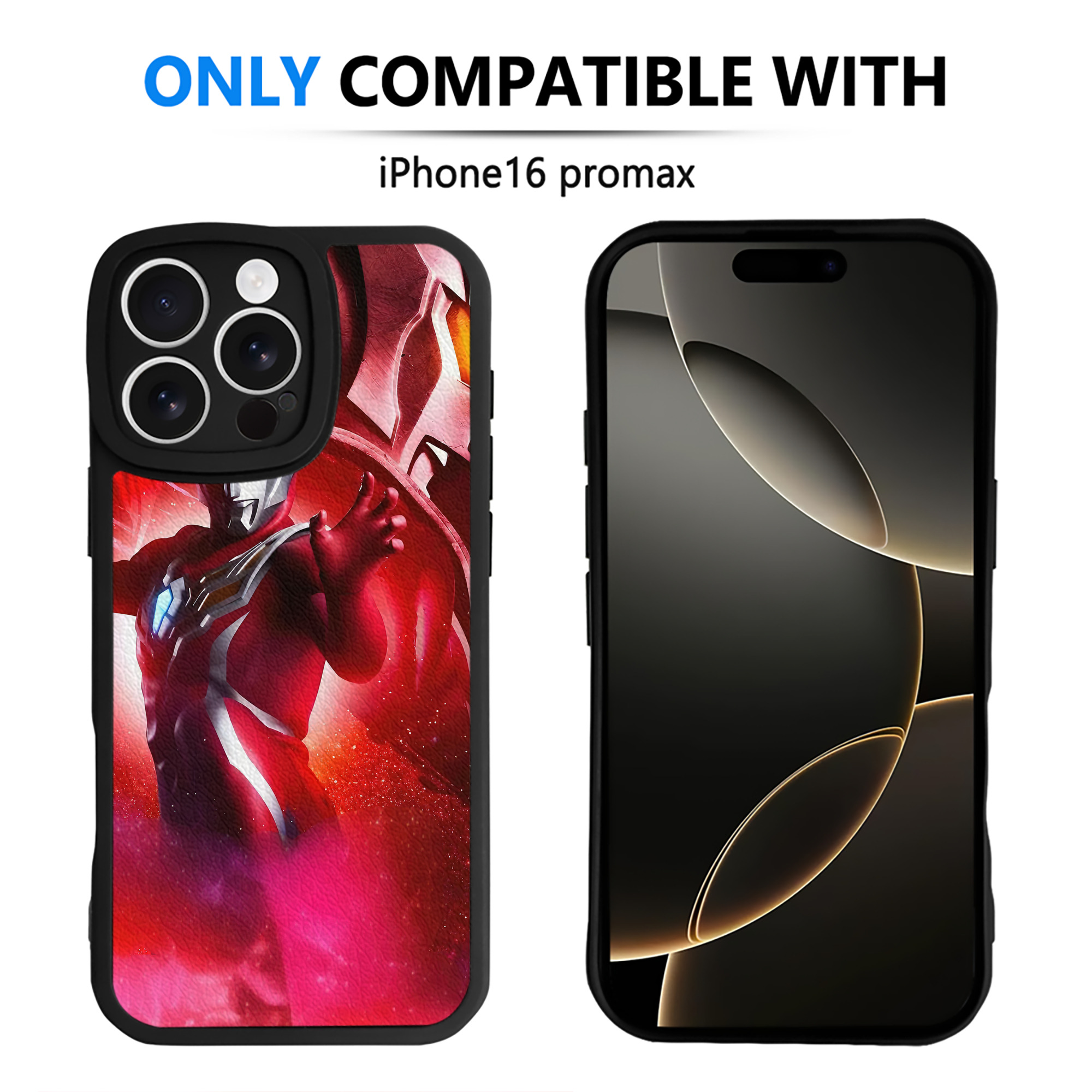 （画像用） ウルトラマン Ultraman 【iPhone 16シリーズ対応】シリコンスマホケース（レザー調） 材質：シリコン